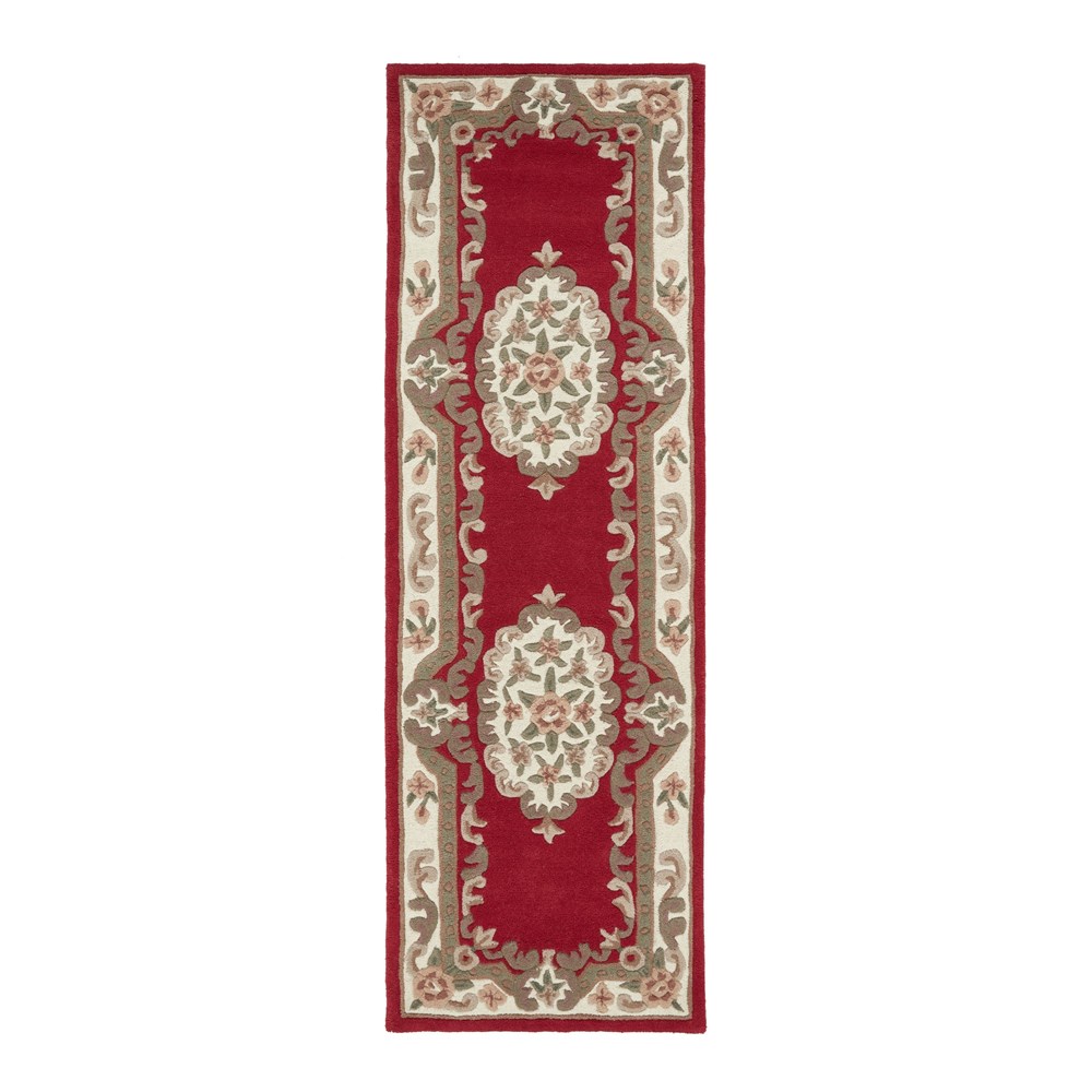 Shensi Traditional Wool Runner in Wine